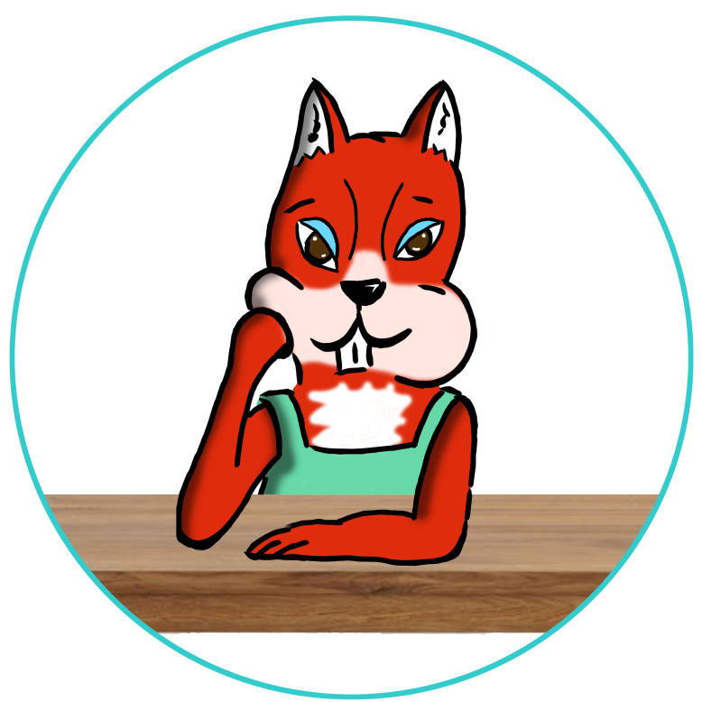 Hörnchen am Tisch